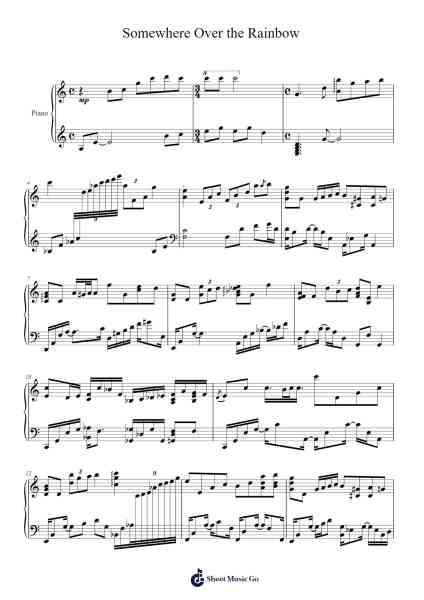 Somewhere Over the Rainbow 樂譜由 Yiruma - 編曲 Spenriel Foxsoll