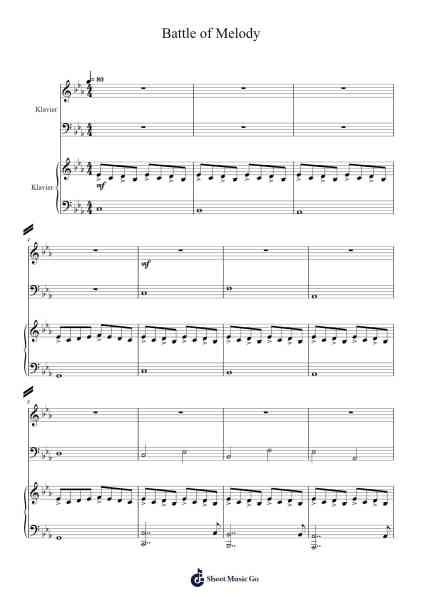 Battle of Melody Sheet Music by Willalick Pecliff-Arr.Beautle