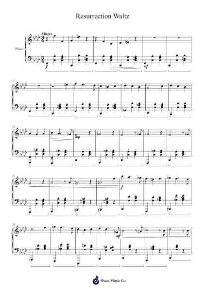 Resurrection Waltz Sheet Music by Boylety-Arr.Rontrine Ollyn
