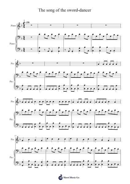 The song of the sword-dancer Sheet Music by Percival/Marcin Przybyłowicz-Arr.Jaboyle Erve