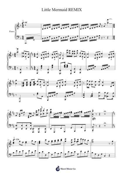 The Little Mermaid - Remix Sheet Music by Alan Menken-Arr.Egbeau