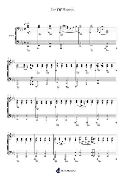 Jar Of Hearts Sheet Music by Christina Perri-Arr.Olch