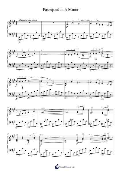 Suite Bergamasque: IV. Passepied in A Minor Sheet Music by Claude Debussy-Arr.Keatssoll