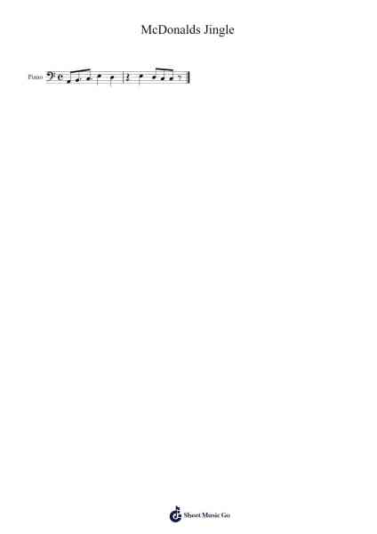 McDonalds Jingle Sheet Music by undefined-Arr.Watloise Fredgee