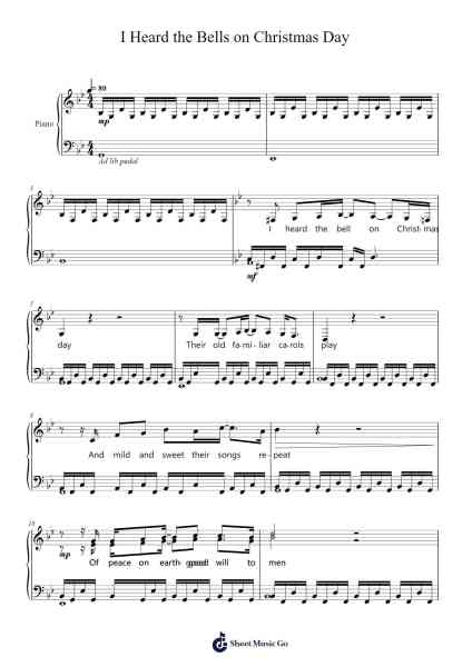 I Heard the Bells on Christmas Day Sheet Music by Misc Christmas-Arr.Crylip
