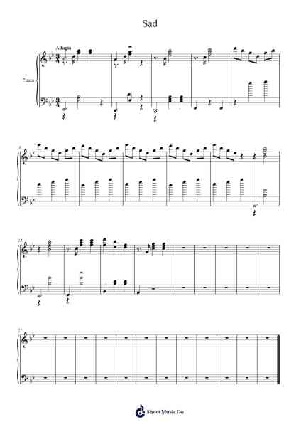 Sad Sheet Music by Maroon 5-Arr.Dolpham