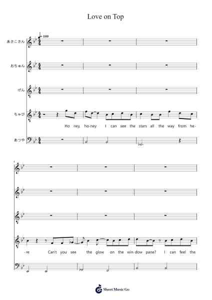 Love on Top Sheet Music by -Arr.Colbard Ramsdick