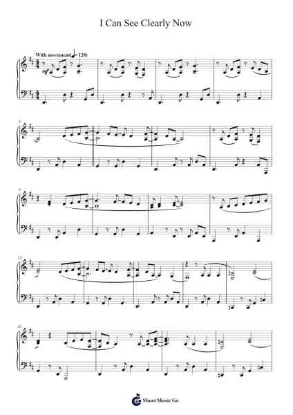 I Can See Clearly Now Sheet Music by Jimmy Cliff-Arr.Huwat Cookenand