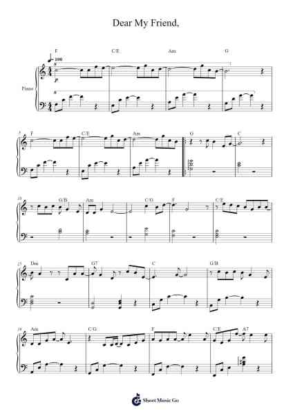 Dear My Friend, Sheet Music by Keung To-Arr.Ranphia Boydle