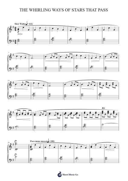 The Whirling Ways Of Stars That Pass Sheet Music by Jóhann Jóhannsson-Arr.Dwightharte Phijoyce