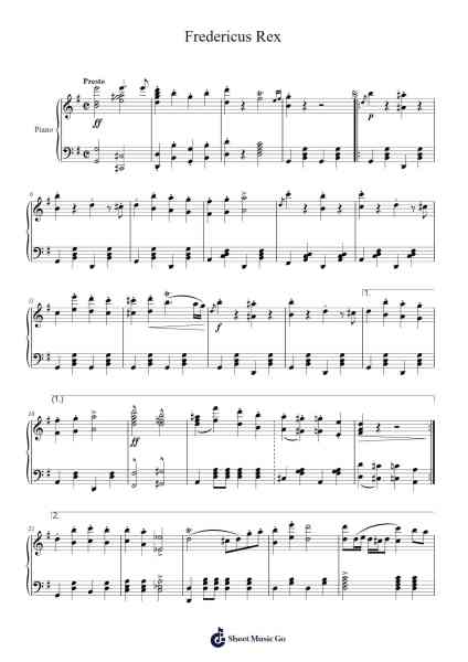 Fredericus Rex 乐谱由 Ferdinand Radeck - 编曲 Charnal Tayward
