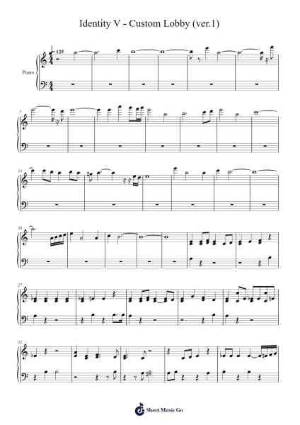 Identity V - Custom Lobby (ver.1) Sheet Music by Joyceghes Attlaide-Arr.Gwensen