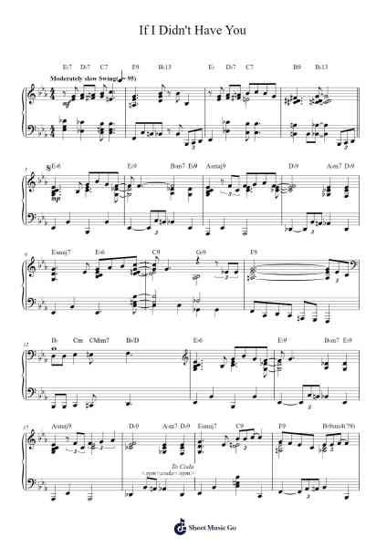 If I Didn't Have You Sheet Music by Randy Newman-Arr.Joejosh Demptout