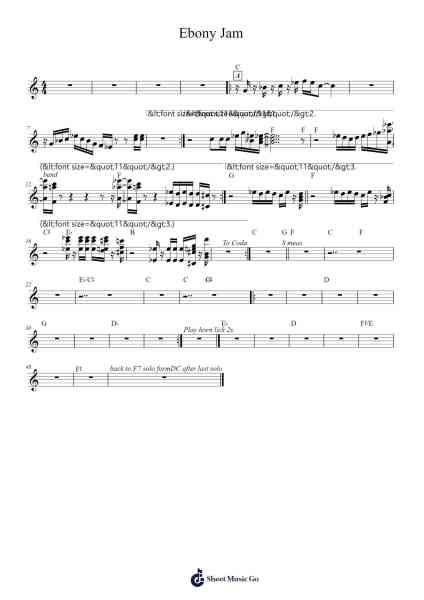 Ebony Jam Sheet Music by Tower of Power-Arr.Crichriet Hawreen