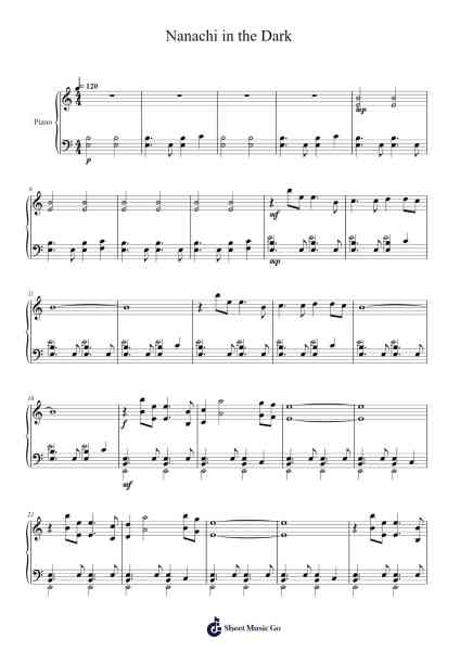 Nanachi in the Dark Sheet Music by Kevin Penkin-Arr.Joedrich