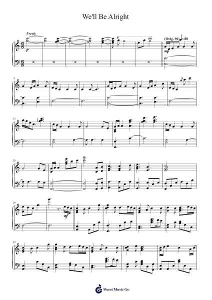 We'll Be Alright Sheet Music by RADWIMPS-Arr.Thompze