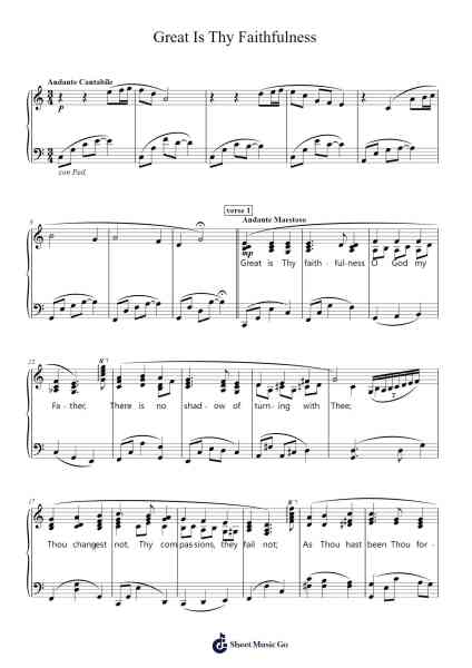 Great Is Thy Faithfulness Sheet Music by William M. Runyan-Arr.Efbin Kimsie
