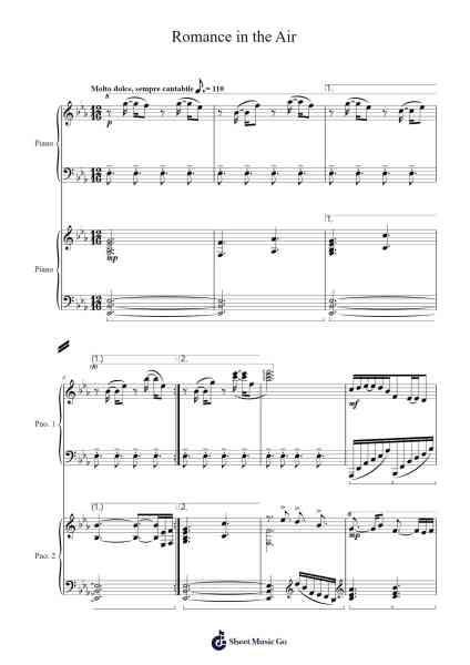 Romance in the Air Sheet Music by Nintendo-Arr.Bucktus