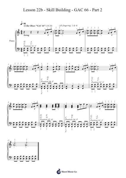 Lesson 22b - Skill Building - GAC 66 - Part 2 Sheet Music by Shirnett-Arr.Parde