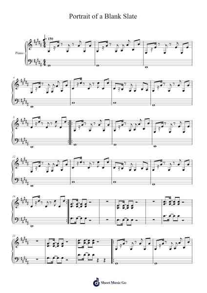 Portrait of a Blank Slate Sheet Music by Lovejoy-Arr.Brownemeg