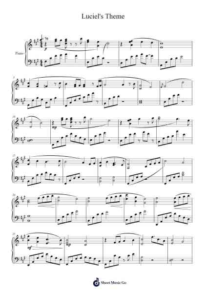 Luciel's Theme Sheet Music by Lorlyn Childdi-Arr.Swinale Reedria