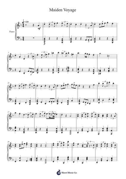 Maiden Voyage Sheet Music by Robin Beanland-Arr.Payrusk
