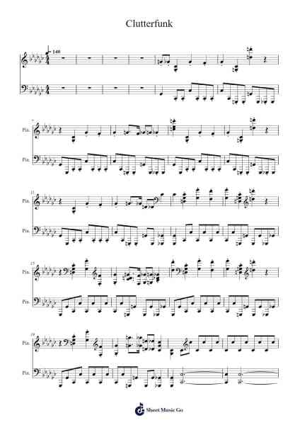 Clutterfunk Sheet Music by Misc Computer Games-Arr.Keatsshua Beareade
