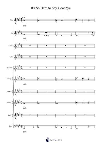 It's So Hard to Say Goodbye Sheet Music by -Arr.Stilhan Dalter