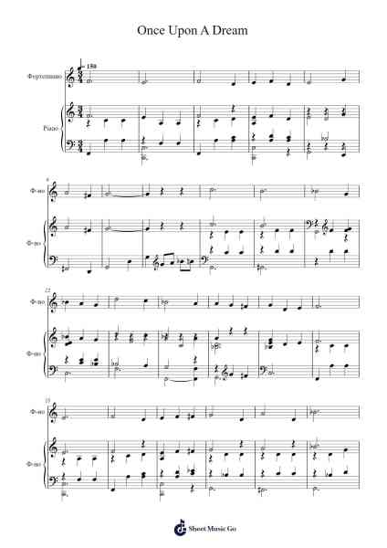 Once Upon A Dream Musica per pianoforte di Sammy Fain/Jack Lawrence - Arr.Wayhume Dwightrey