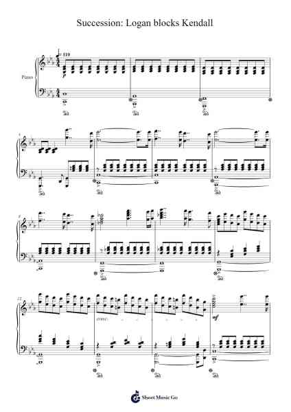 Succession: Logan blocks Kendall Sheet Music by Nicholas Britell-Arr.Chestom