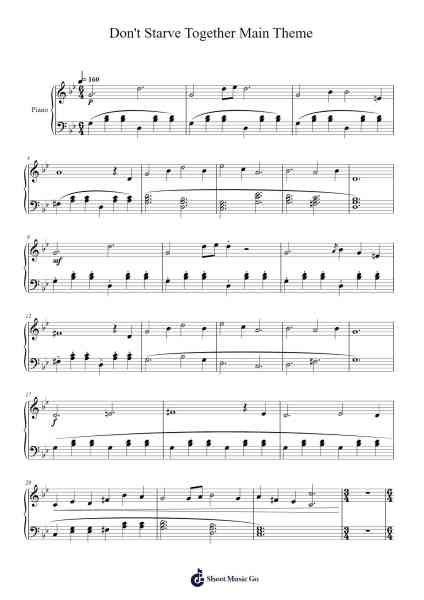 Don't Starve Together Main Theme Sheet Music by Jason Garner/Vince de Vera-Arr.Hornblack