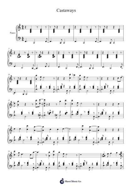 Castaways Sheet Music by Evan Lurie/Douglas Wieselman-Arr.Kelniell Bircer