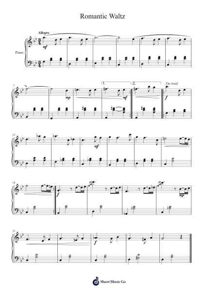 Romantic Waltz Sheet Music by Boylety-Arr.Swinhood Ajean