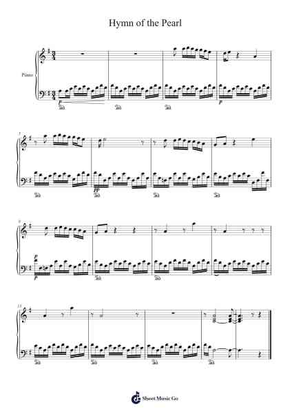 Hymn of the Pearl Sheet Music by Yu-Peng Chen-Arr.Felnah Puvien