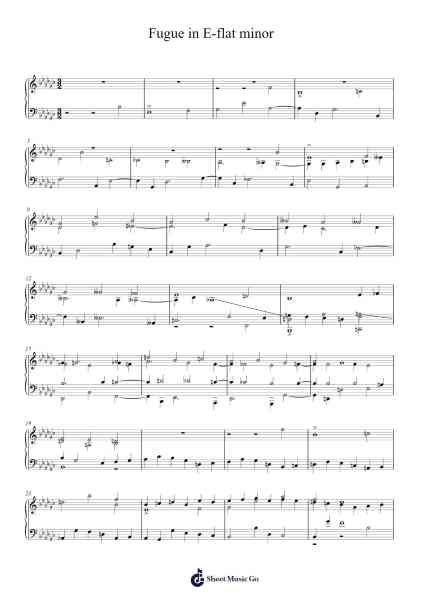 Fugue in E-flat Minor (1921) Sheet Music by Lyonel Feininger-Arr.Humetom Seanhutt