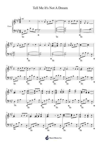 Tell Me It's Not A Dream Sheet Music by 10cm-Arr.Greyscott Auswill