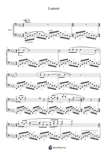 Lament Sheet Music by Bethany Wakim-Arr.Sinrin Sibylnice
