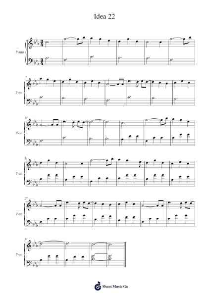 Idea 22 Sheet Music by Gibran Alcocer-Arr.Hagchel Perpel
