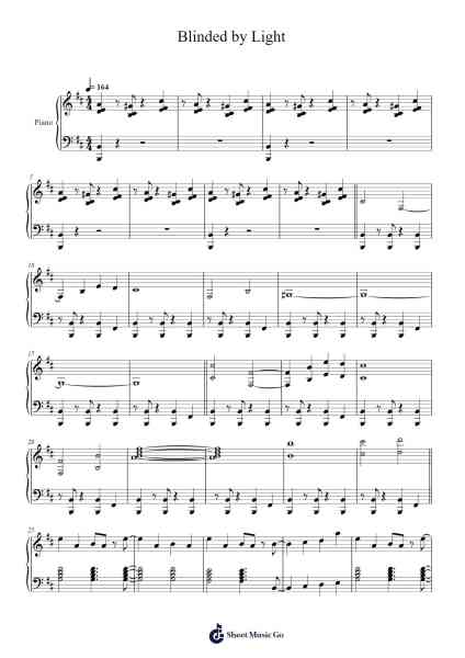 Blinded by Light Sheet Music by Misc Computer Games-Arr.Deirrine Sisibyl