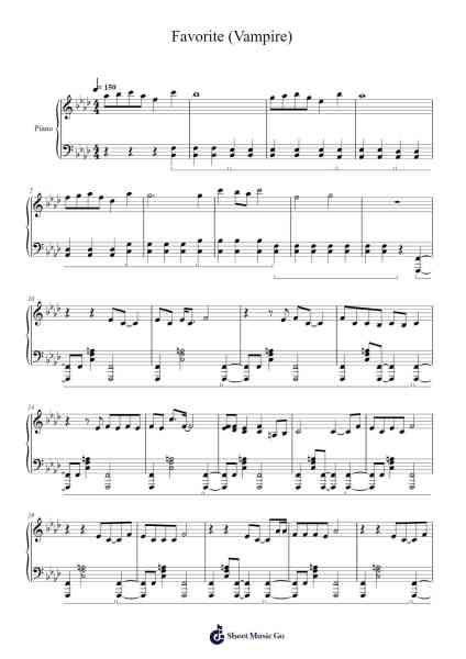 Favorite (Vampire) Sheet Music by NCT 127-Arr.Maudfox Mikejames