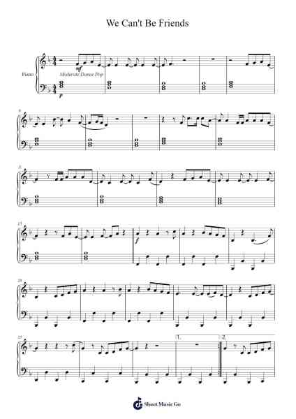 We Can't Be Friends Sheet Music by Ariana Grande-Arr.Pennlyle Ferpkins