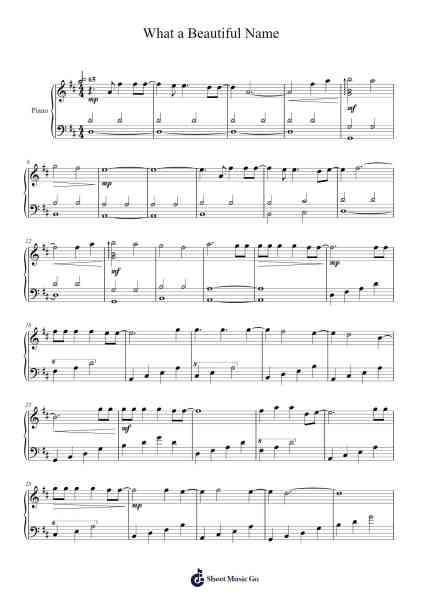 What a Beautiful Name Sheet Music by Hillsong Worship-Arr.Eipsgold Maudman