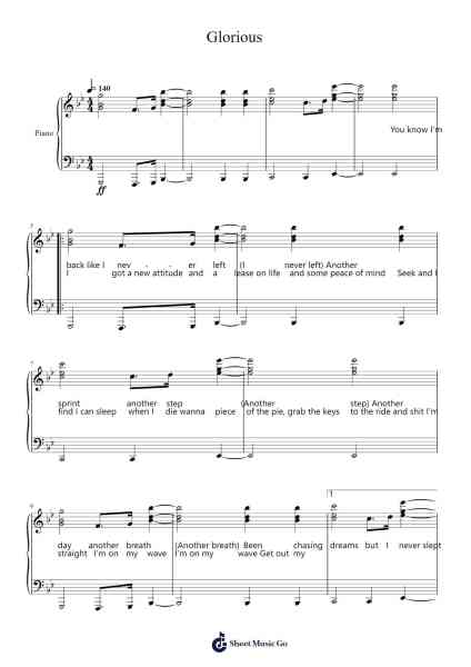 Glorious Sheet Music by Pumens Faulkgrant-Arr.Sigwy Lorxine