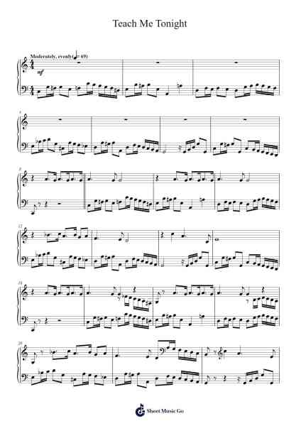 Teach Me Tonight النوتات الموسيقية بواسطة Diana Krall-ترتيب.Hearstlynch