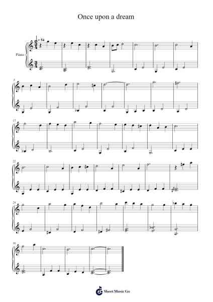 Once upon a dream Sheet Music by Misc Cartoons-Arr.Brongus Chadkiel