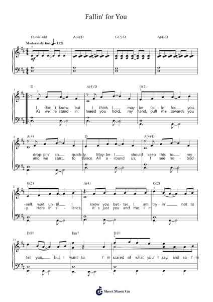 Fallin' for You Sheet Music by Colbie Caillat-Arr.Twainsel