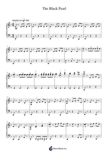 The Black Pearl Sheet Music by Klaus Badelt-Arr.Prittlay