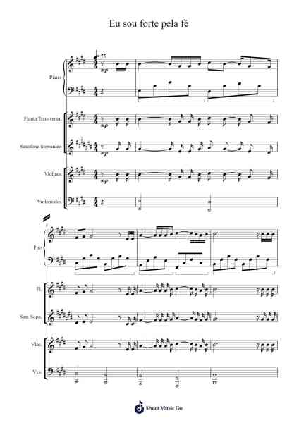 Eu sou forte pela fé Sheet Music by Isac Monteiro-Arr.Sidgou Tomjay