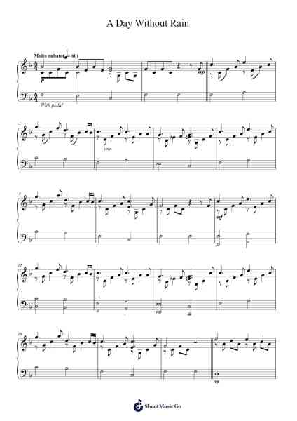 A Day Without Rain Sheet Music by Enya-Arr.Leijoan