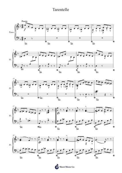 Tarentelle Sheet Music by Moritz Moszkowski-Arr.Melnolds Dougdy